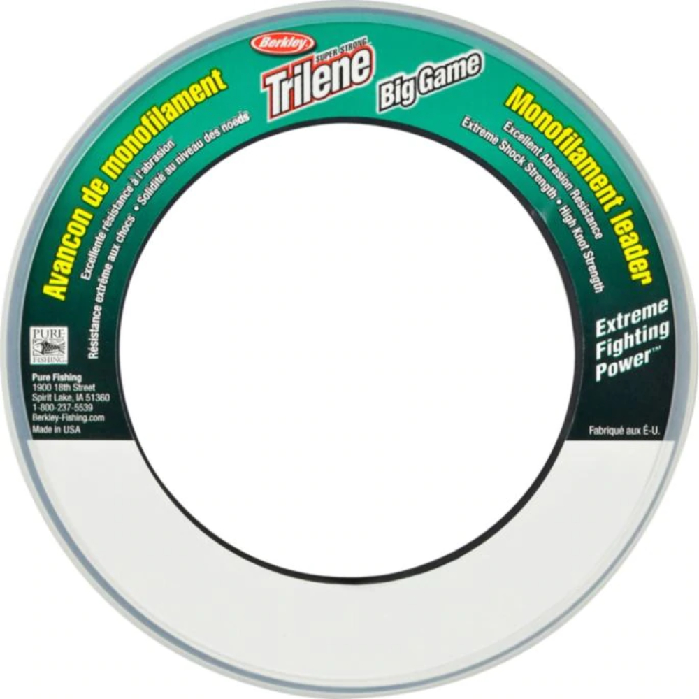 Berkley Trilene Big Game Clear Monofilment Leader Wheel 55yds. 1 Big Game Trilene Monofilment Leader Wheel