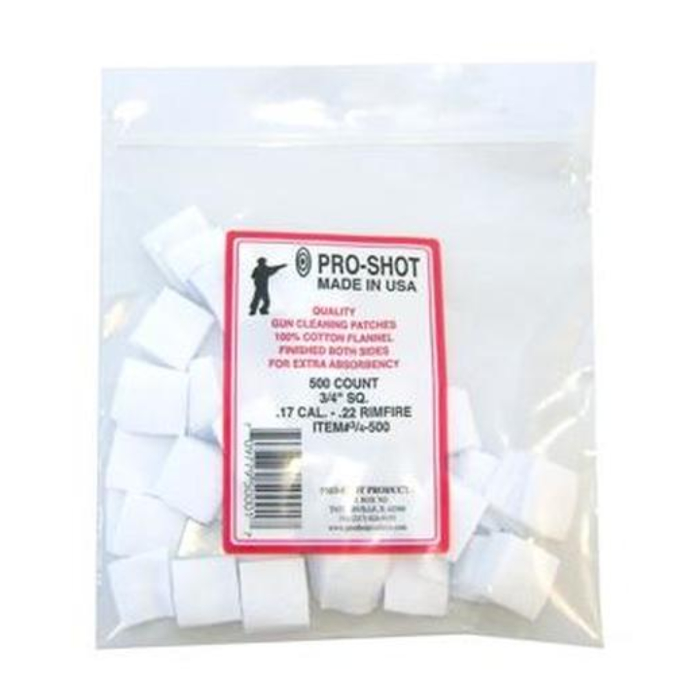 Pro Shot Cleaning Patches - Rifle 500pk 1 Pro Shot Cleaning Patches